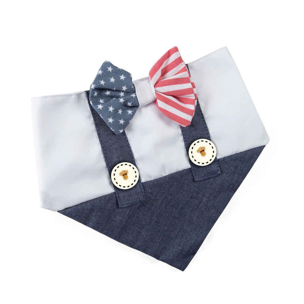Dog Bandana Patriotic Suspender | Patriotic Collection 4 of the July for Cat & Dog