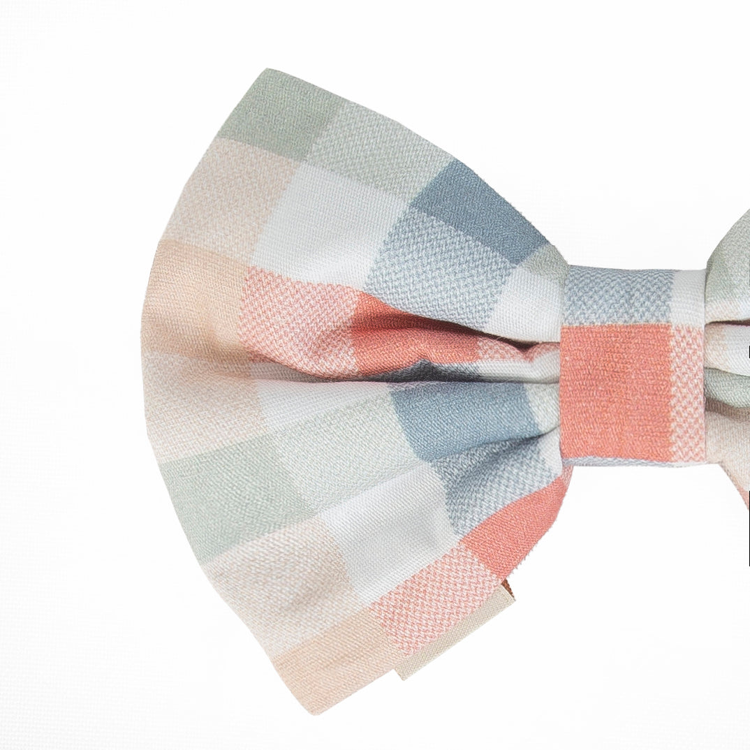 Spring Checkered Dog Bowtie - Blooming Collection