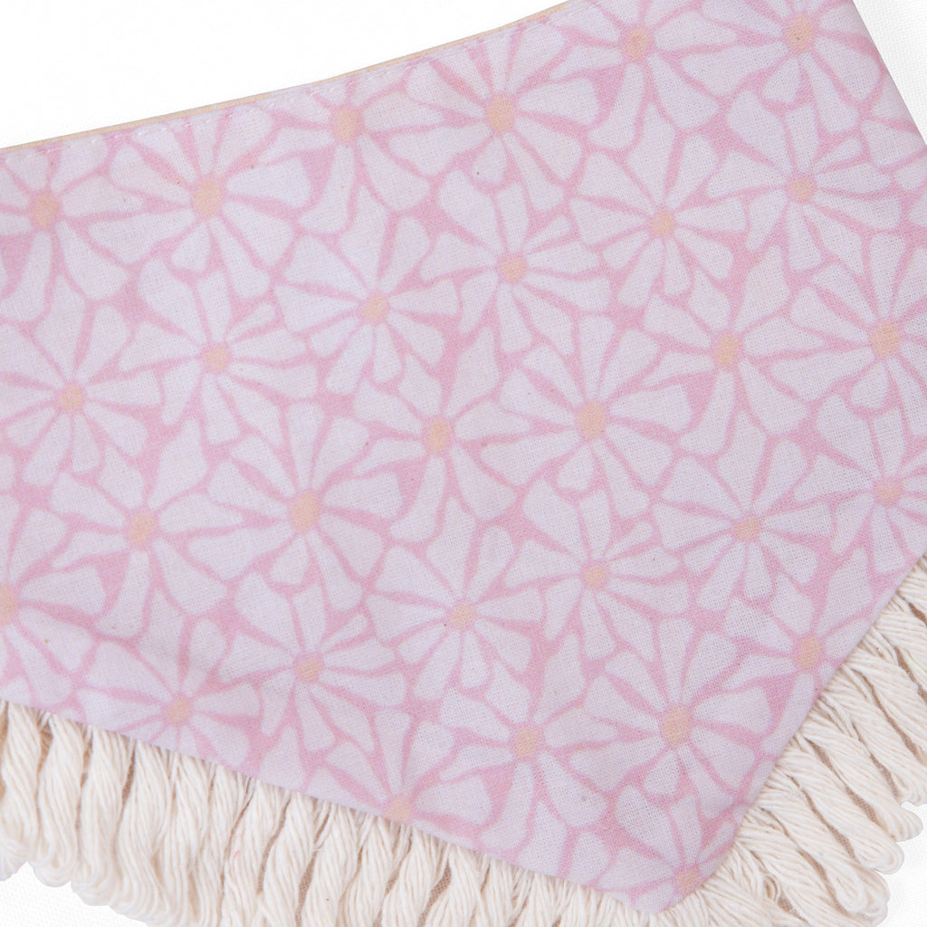 Boho Pet Bandana Sun and Flower | Sunny Day Collection - Dog & Cat (Double Sides & Snap on)