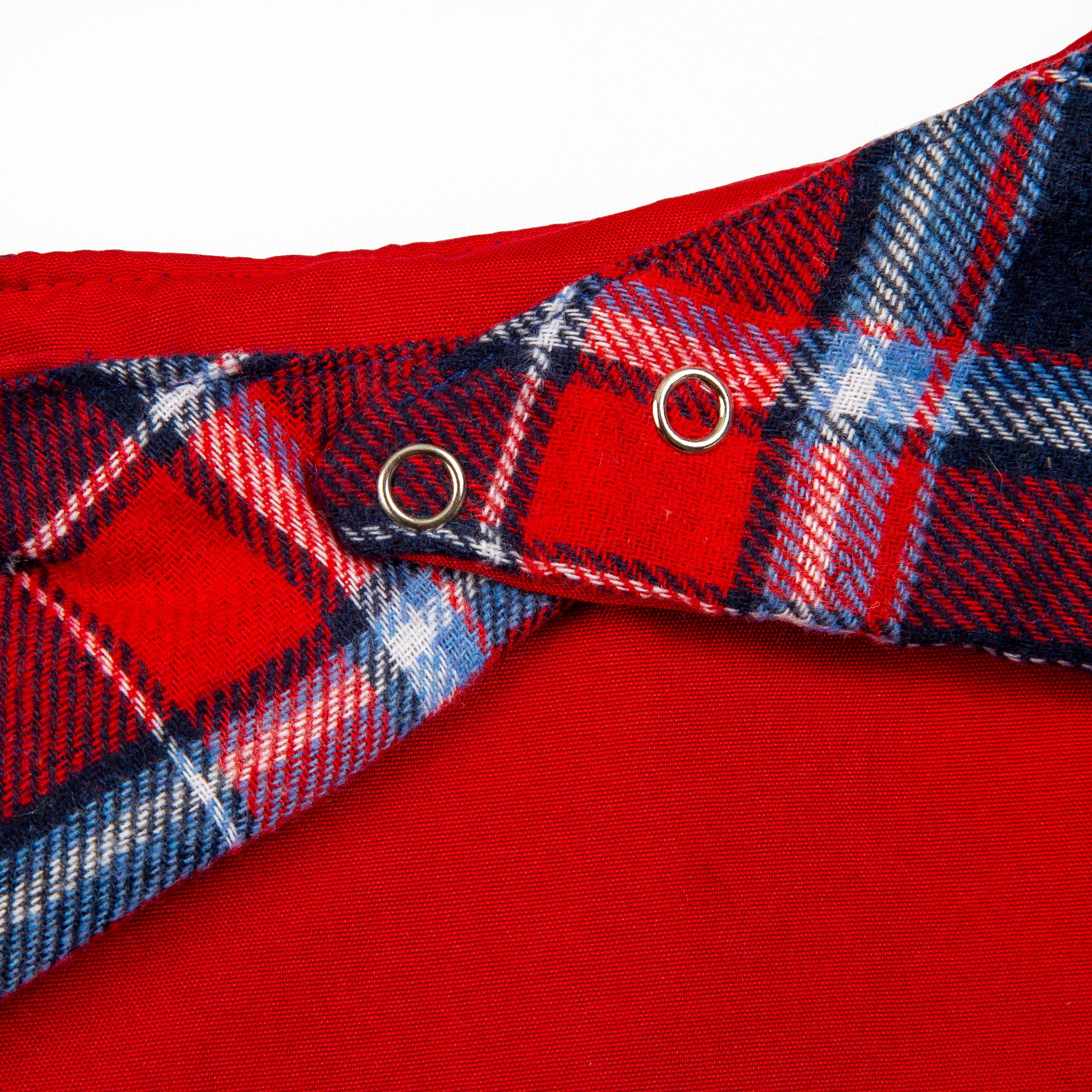 Plaid Flannel Pet Bandana Shirt | Christmas Collection