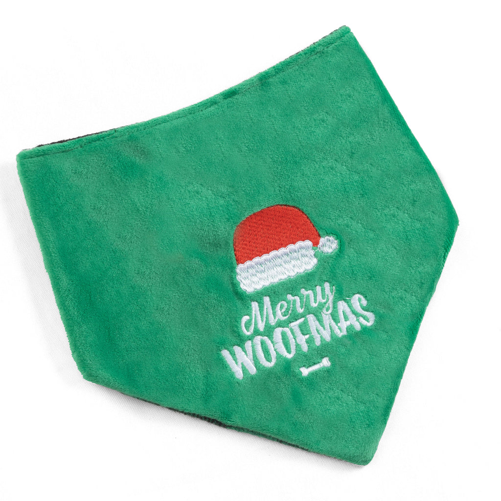 Christmas Pet Bandana Merry Woofmas Embroidered
