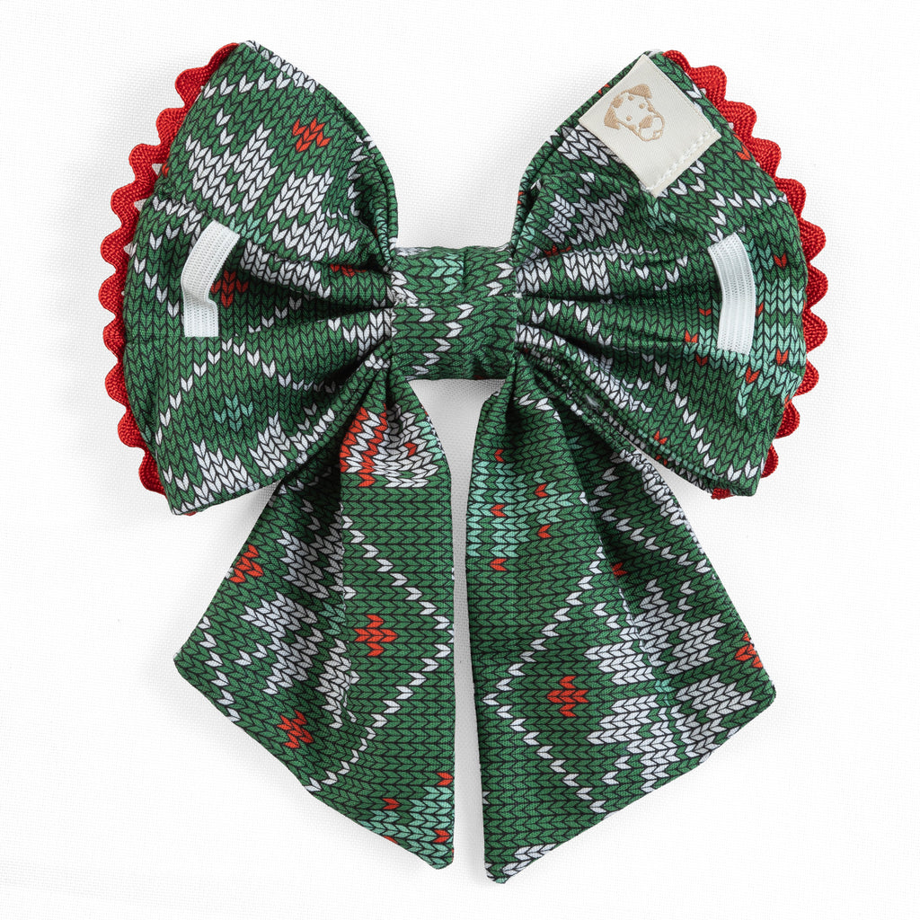 Dog Bow Holiday Cheer | Christmas Collection (Slip on collar)