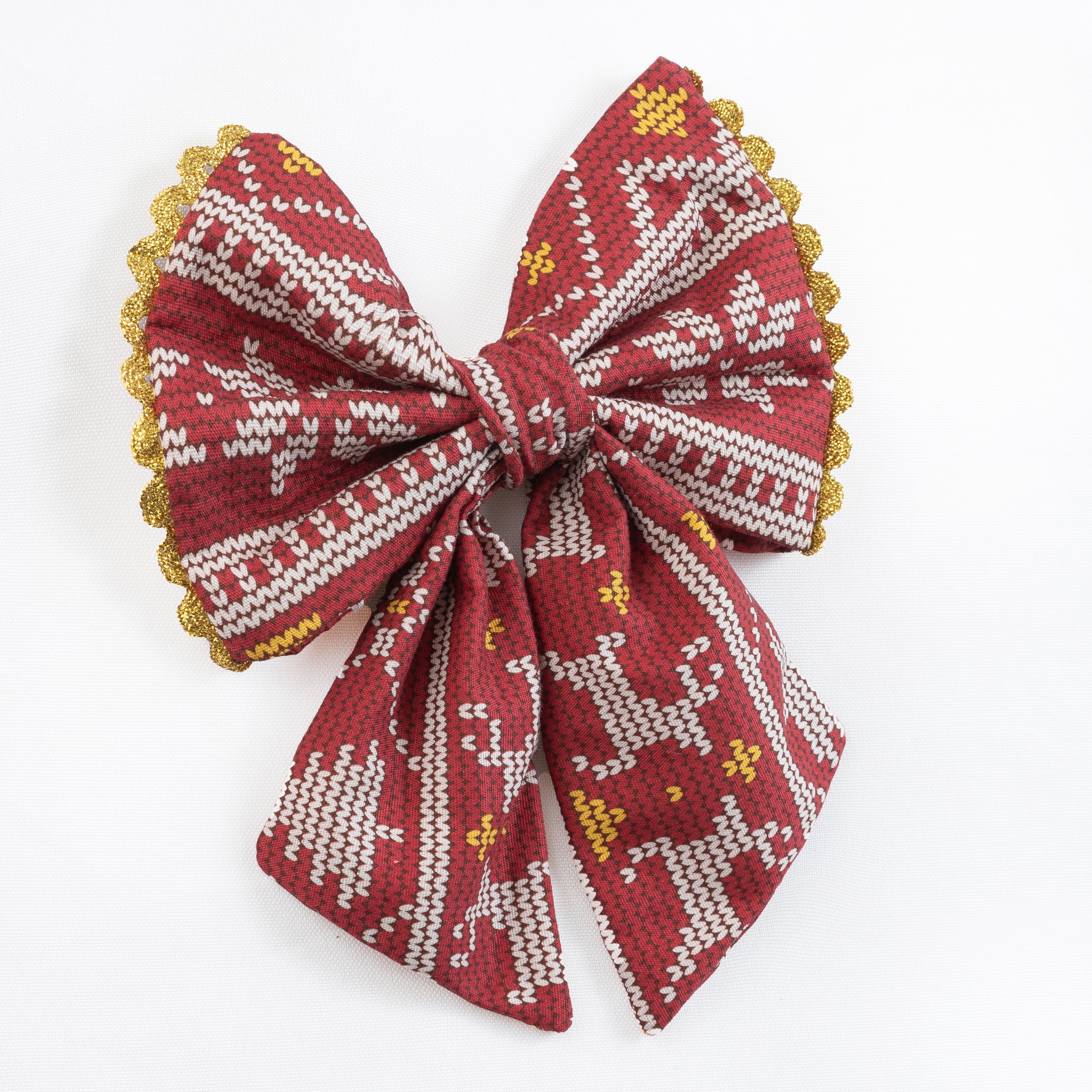 Christmas Dog Bow Holiday Flair |  (Slip on collar)