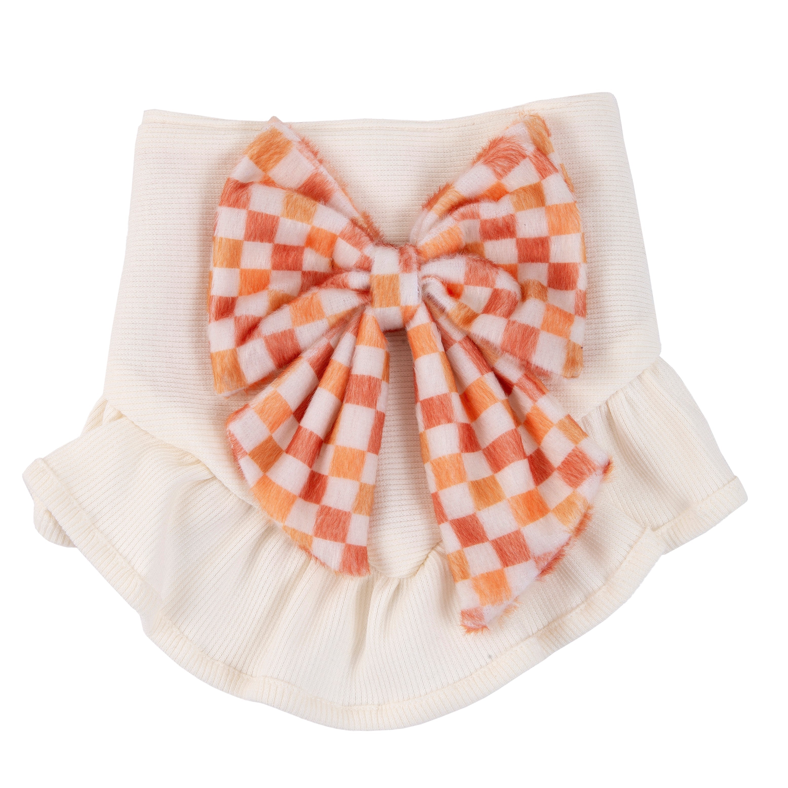 Pet Bandana Ruffles and Bow Checkered | Autumn Collection - Fall