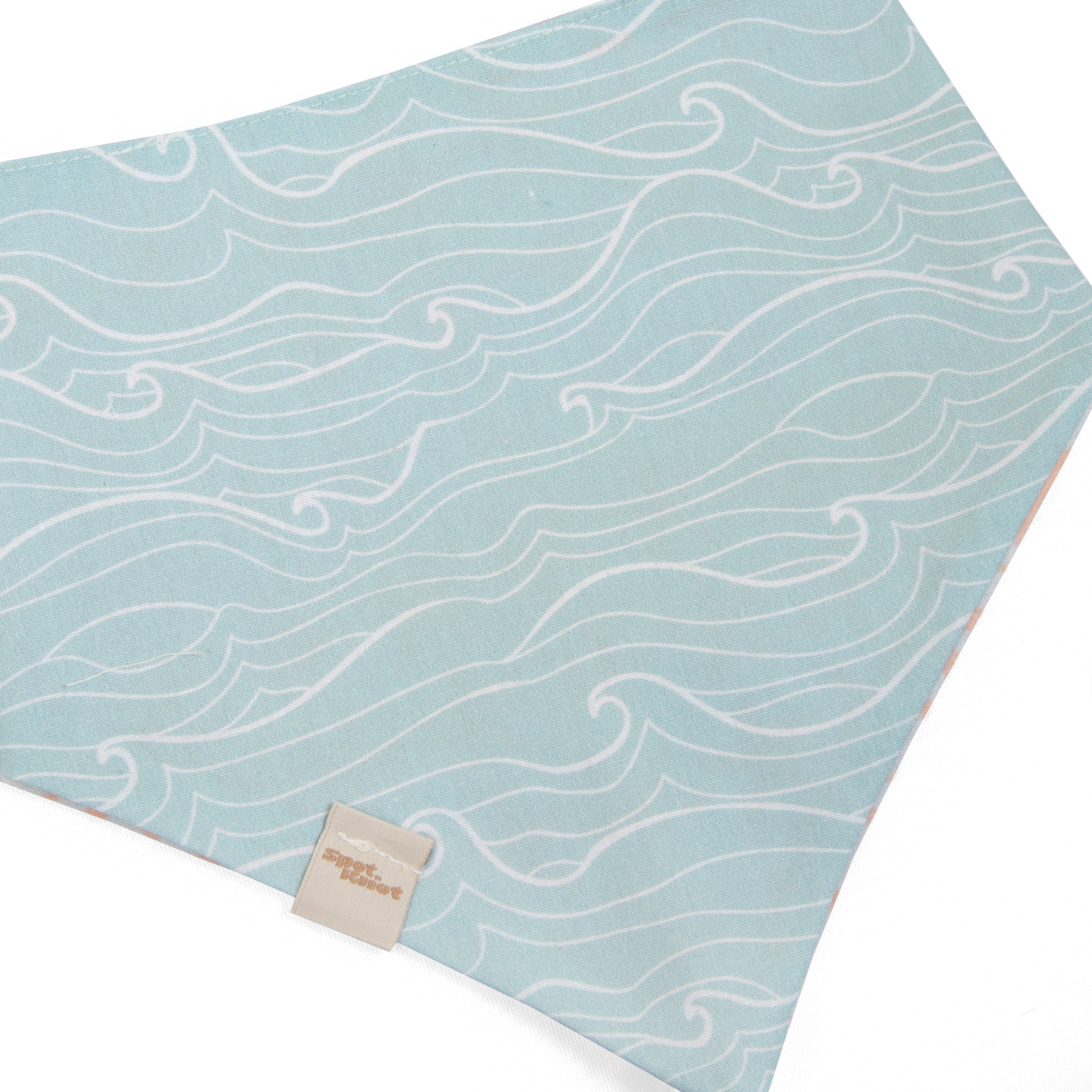 Dog & Cat Bandana Waves and Starfish | Sunny Day Collection - Summer (Double Sides & Snap on)