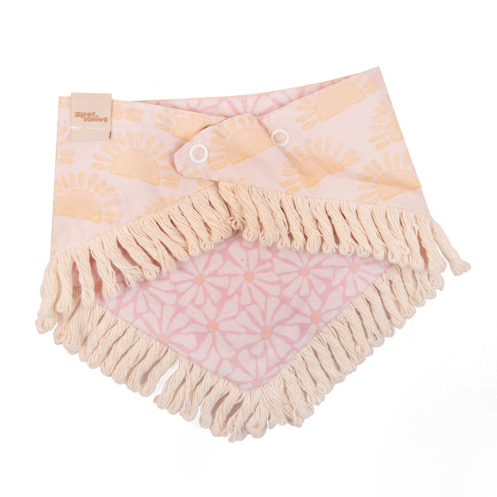 Boho Pet Bandana Sun and Flower | Sunny Day Collection - Dog & Cat (Double Sides & Snap on)