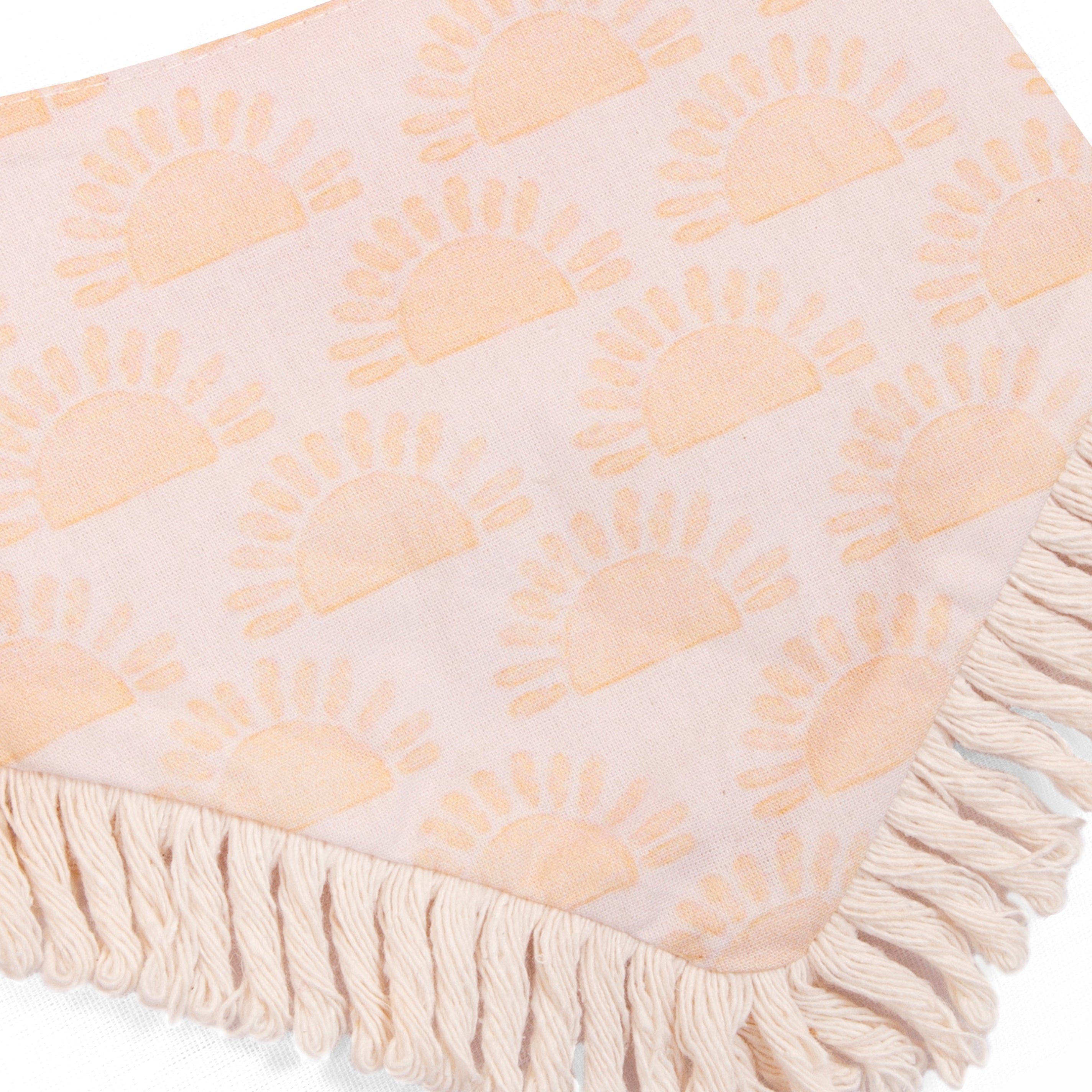 Boho Pet Bandana Sun and Flower | Sunny Day Collection - Dog & Cat (Double Sides & Snap on)