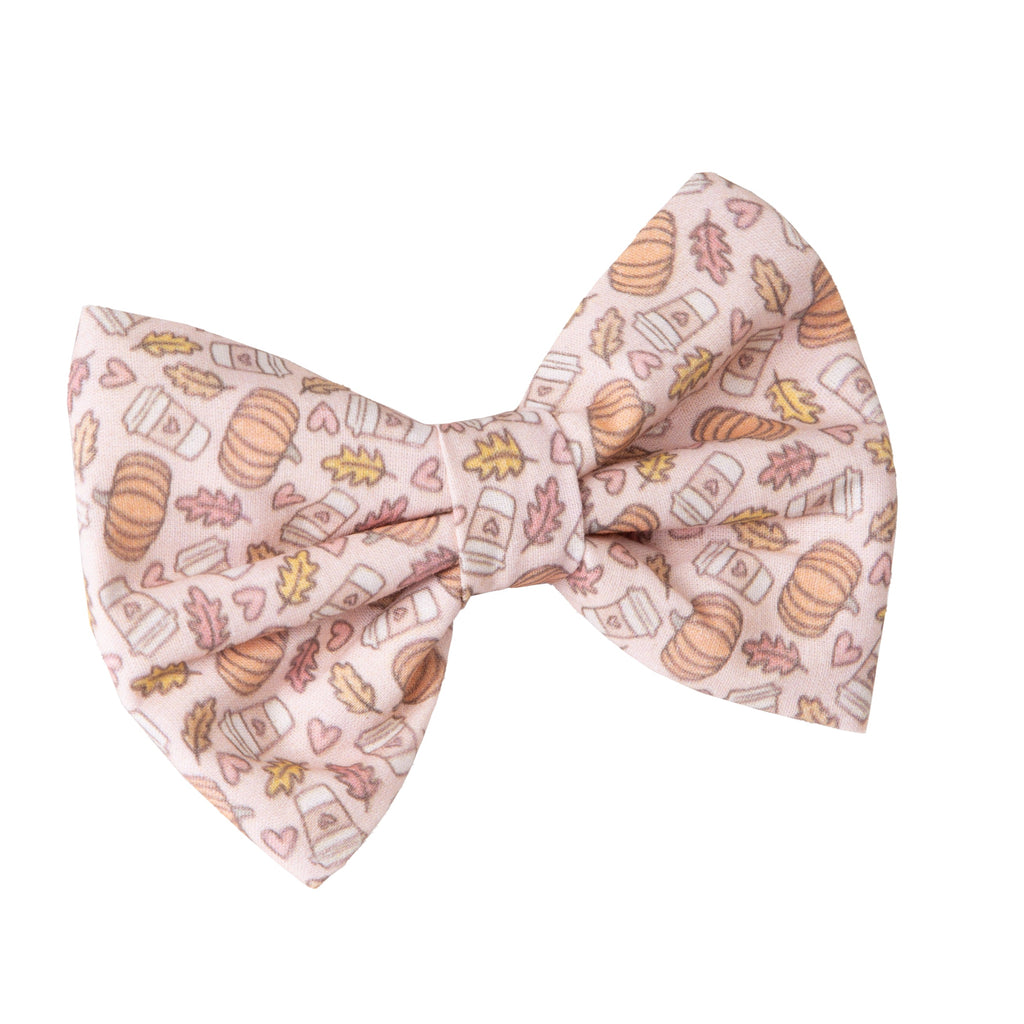 Dog Bow Tie Pumpkin Spice Latte | Autumn Collection - Fall (Slip on collar)
