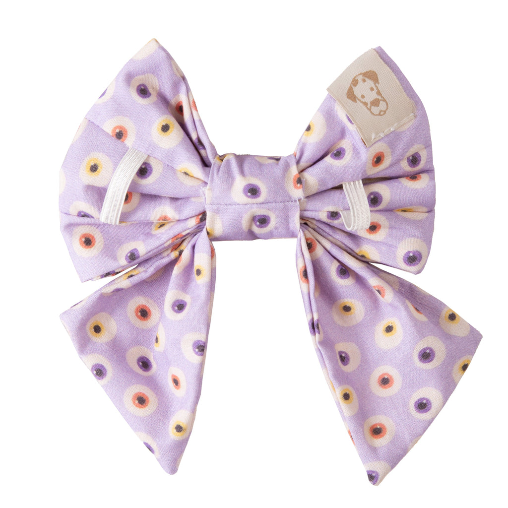 Dog Sailor Bow Halloween Eyes | Autumn Collection - Fall (Slip on collar)
