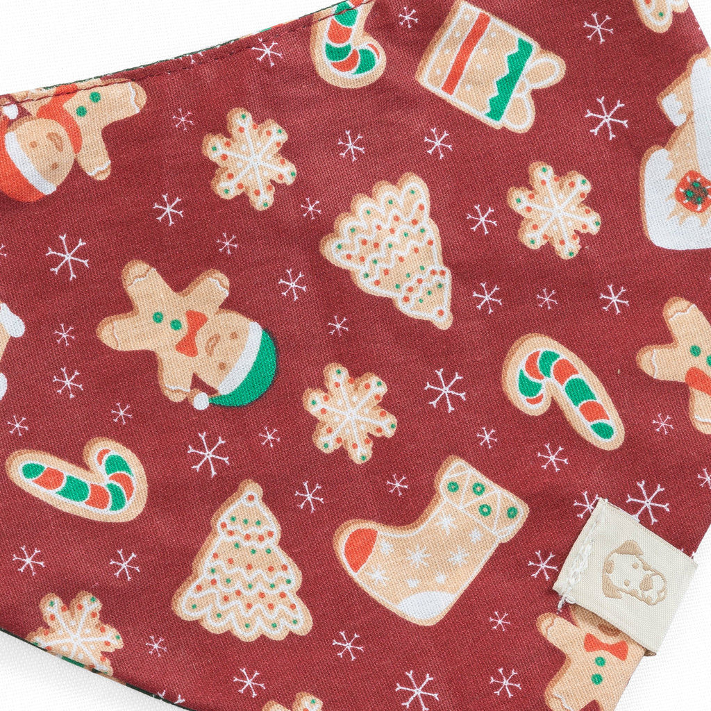 Pet Bandana Holiday Cookies Reversible | Christmas Collection