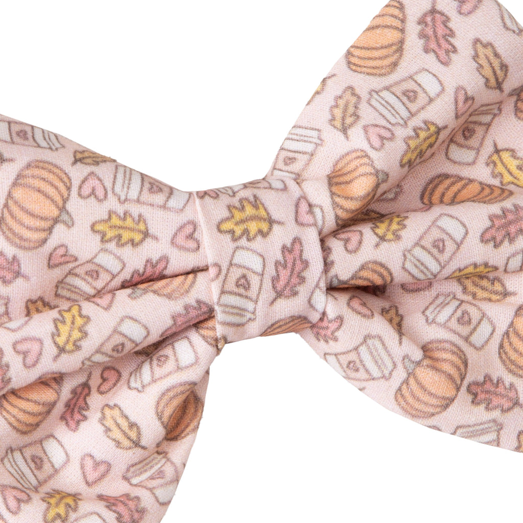 Dog Bow Tie Pumpkin Spice Latte | Autumn Collection - Fall (Slip on collar)
