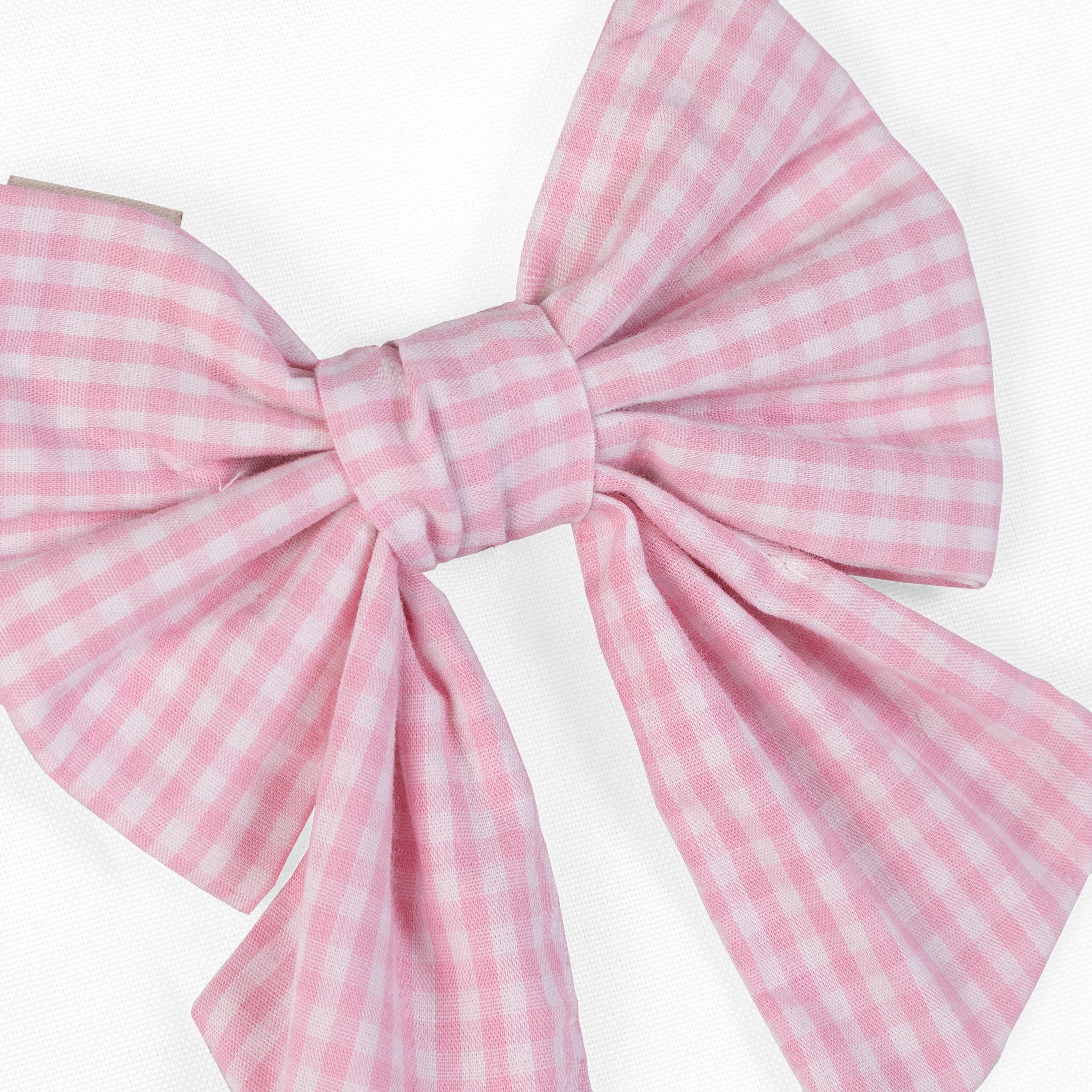 Pet Sailor Bow Coquette | Pink Gingham (Slip on collar)