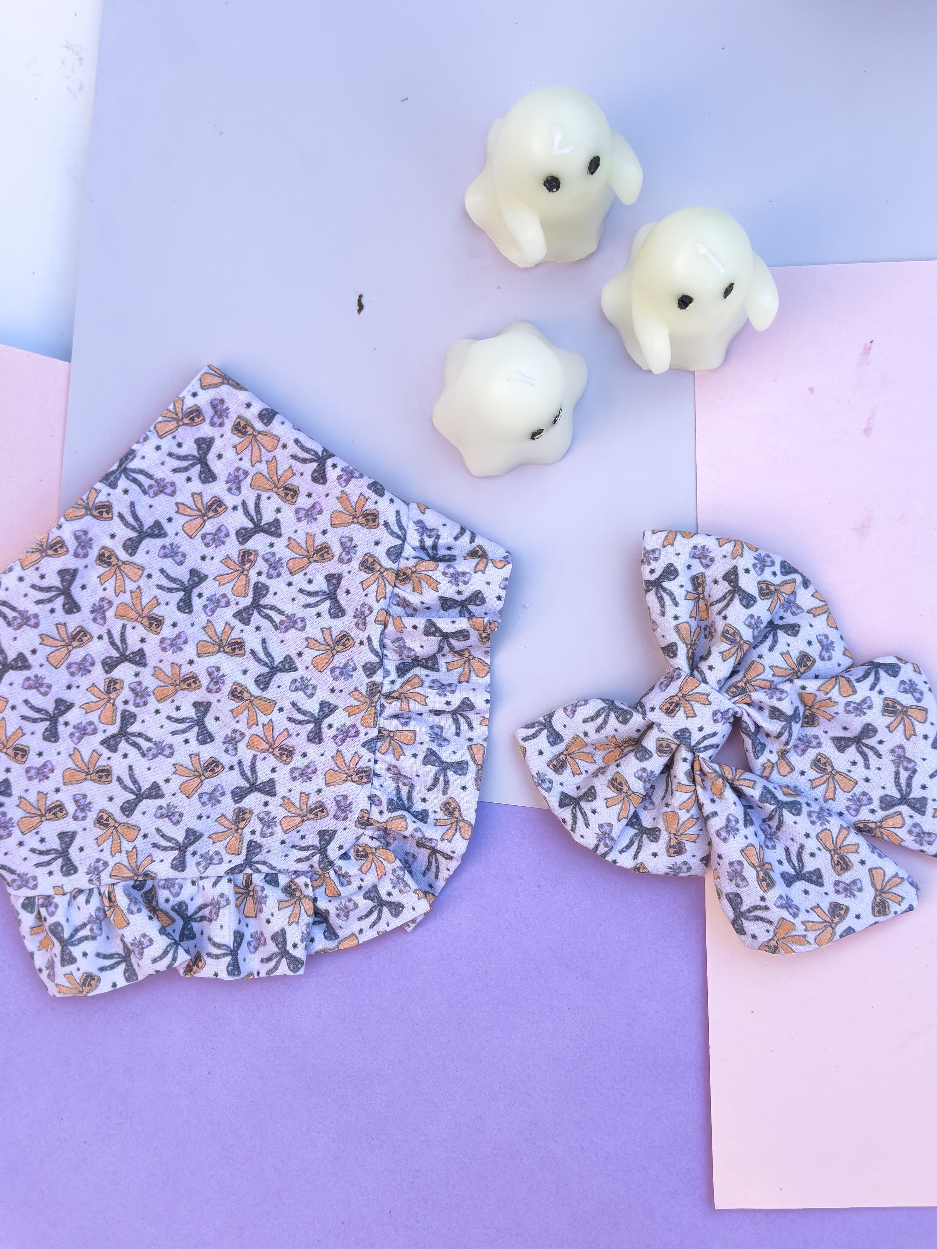 Dog Sailor Bow Halloween Bows | Autumn Collection - Fall (Slip on collar)