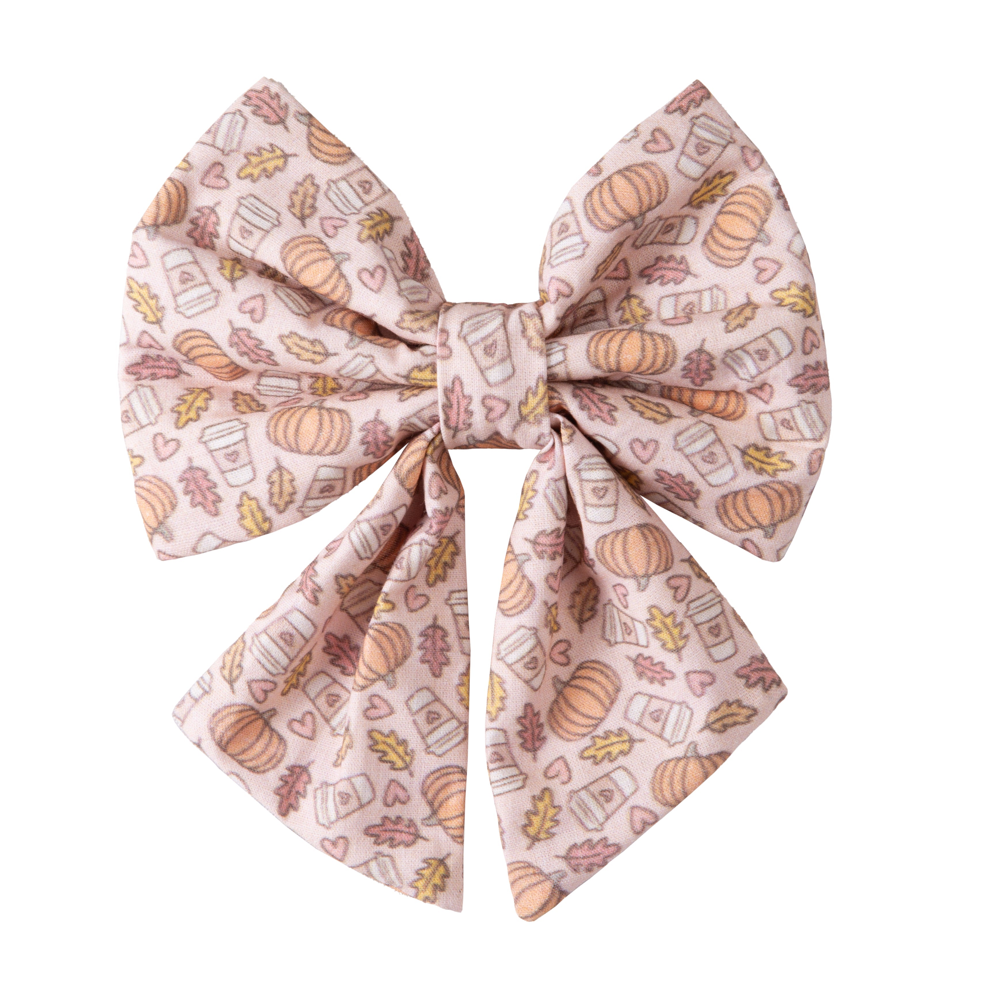 Dog Bow Pumpkin Spice Latte | Autumn Collection - Fall (Slip on collar)