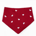 Pet Bandana Plaid Heart Ribbed Knit