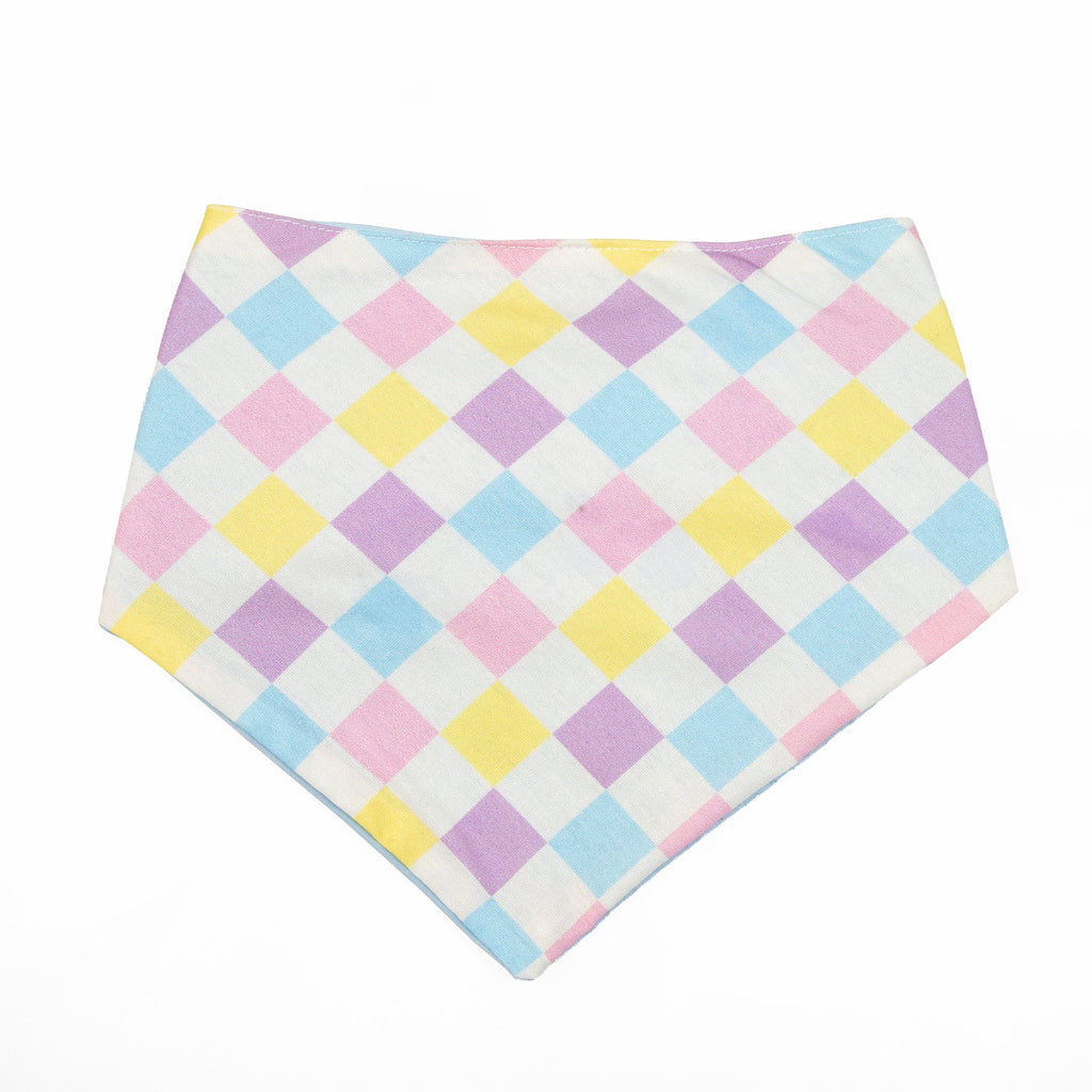 Spring Checkered Dog Bandana - Bright and Colorful