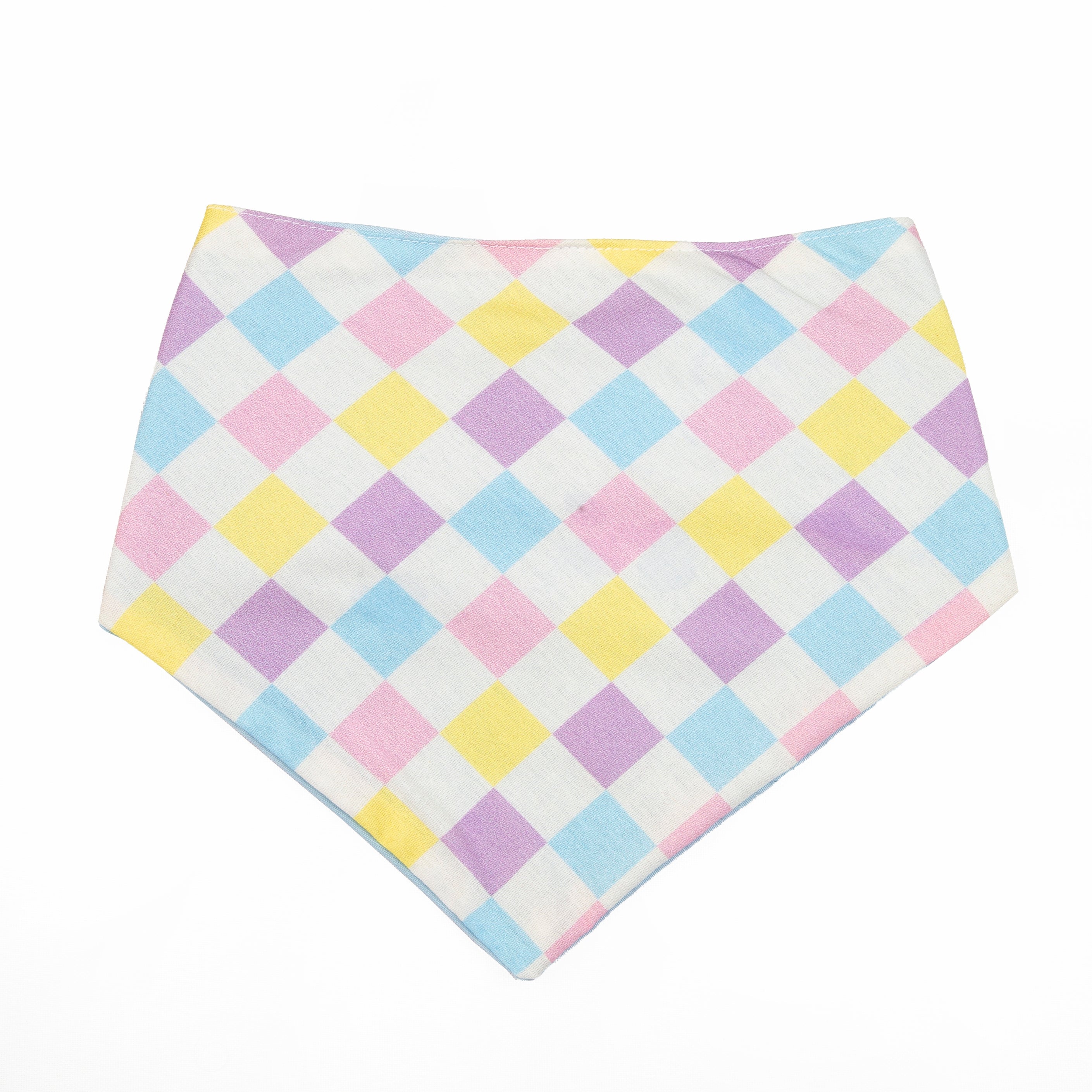 Spring Checkered Dog Bandana - Bright and Colorful