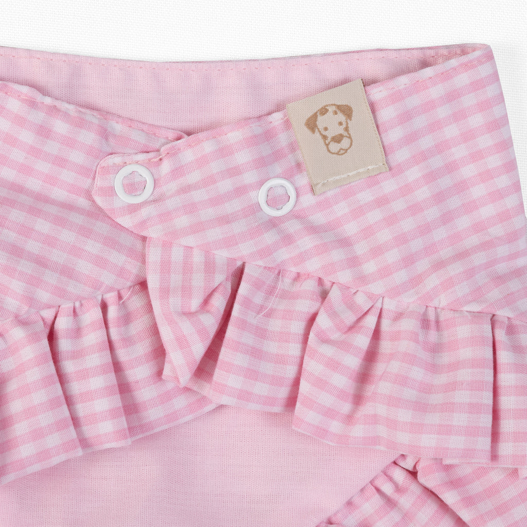 Pet Bandana Coquette Bow Pink Gingham