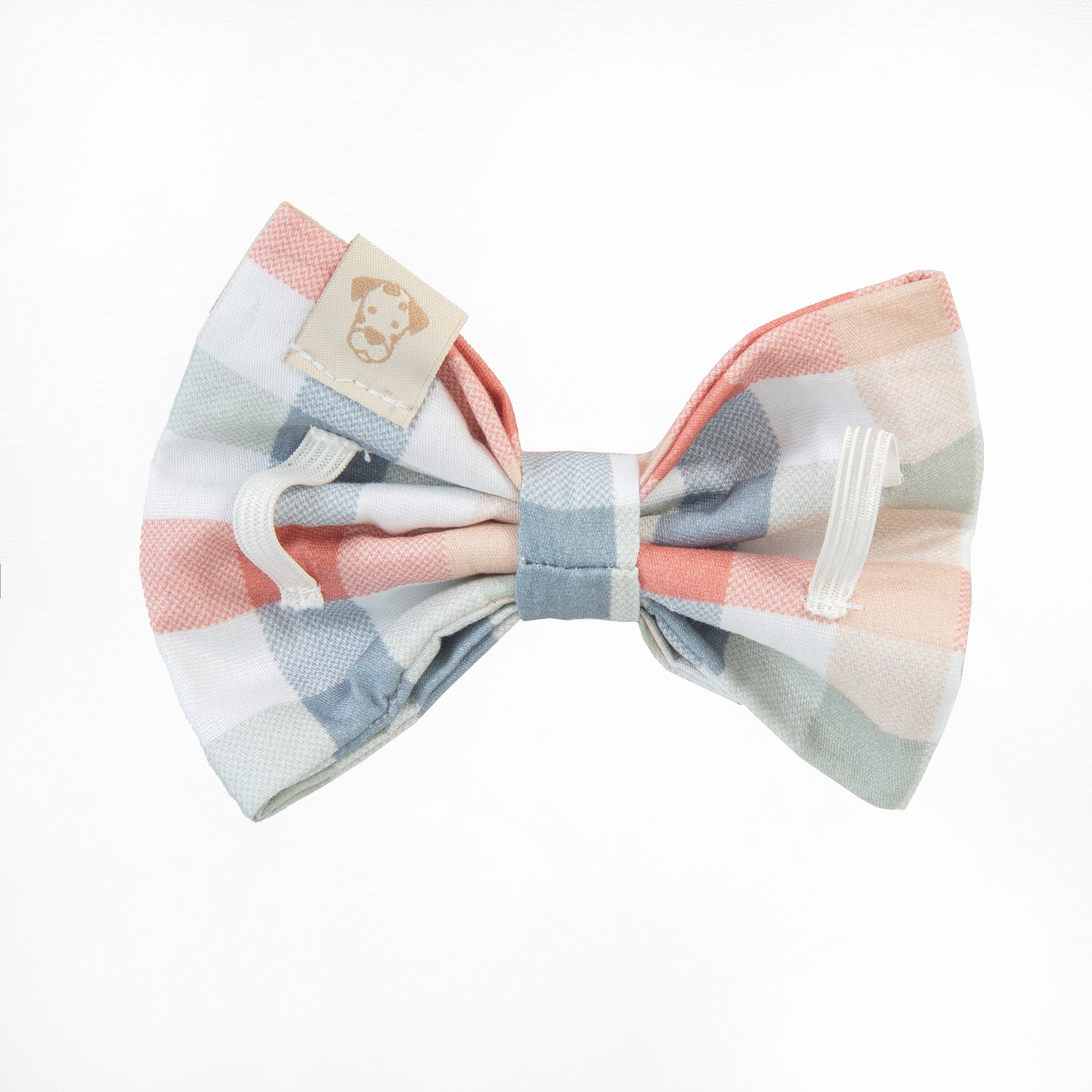 Spring Checkered Dog Bowtie - Blooming Collection