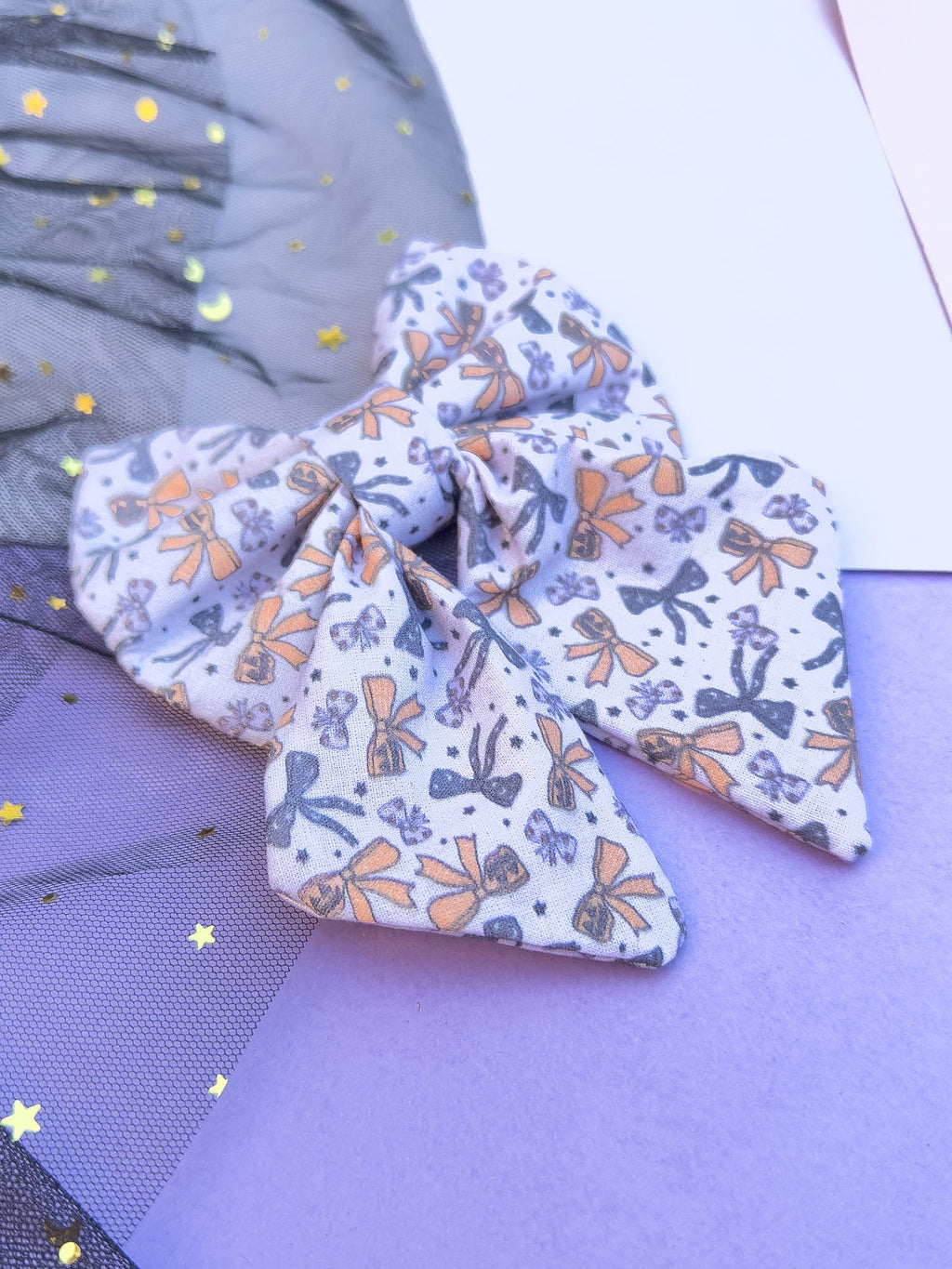 Dog Sailor Bow Halloween Bows | Autumn Collection - Fall (Slip on collar)
