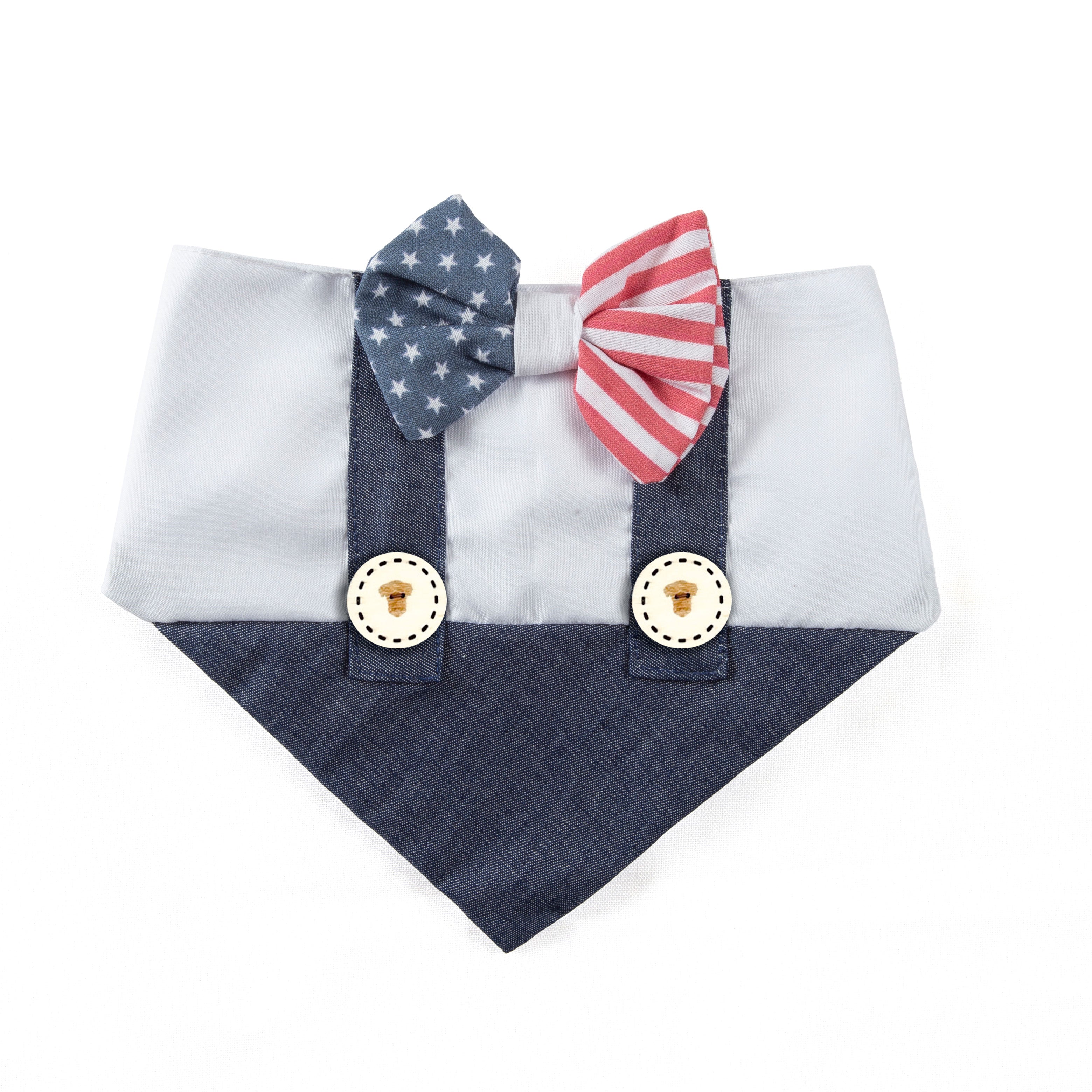 Dog Bandana Patriotic Suspender | Patriotic Collection 4 of the July for Cat & Dog