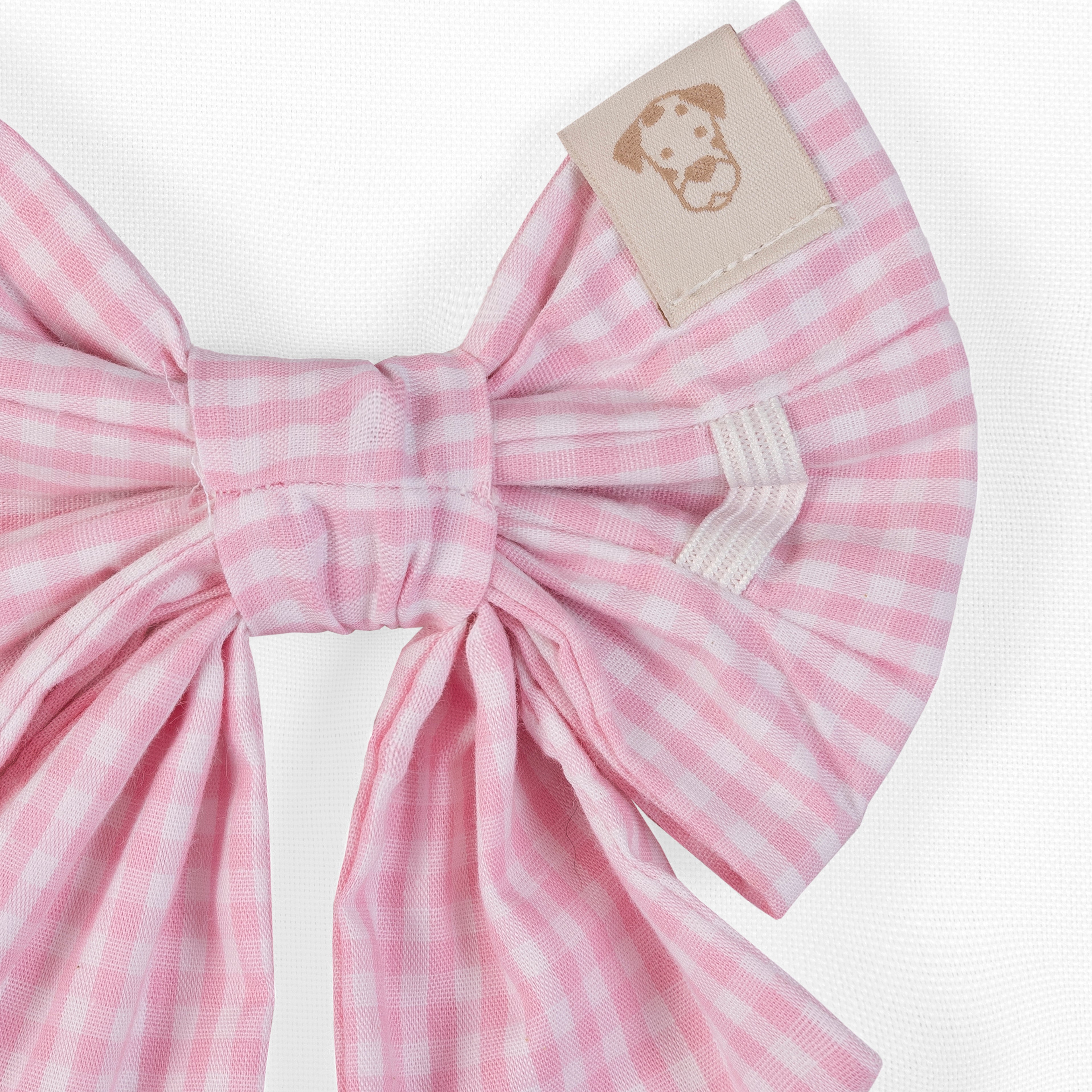 Pet Sailor Bow Coquette | Pink Gingham (Slip on collar)