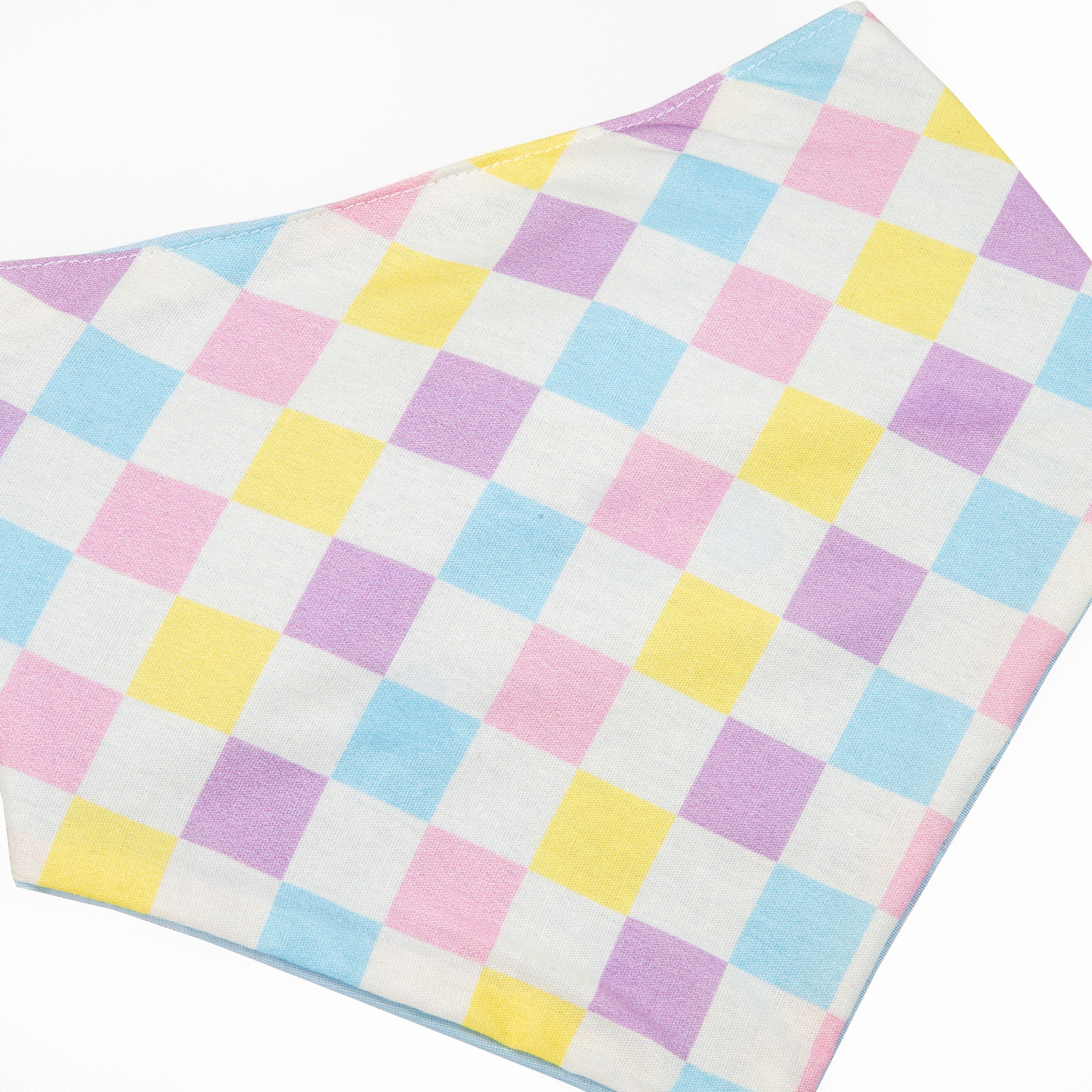 Spring Checkered Dog Bandana - Bright and Colorful