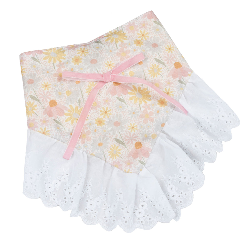 Pet Bandana Flower Field Bow with Ruffles