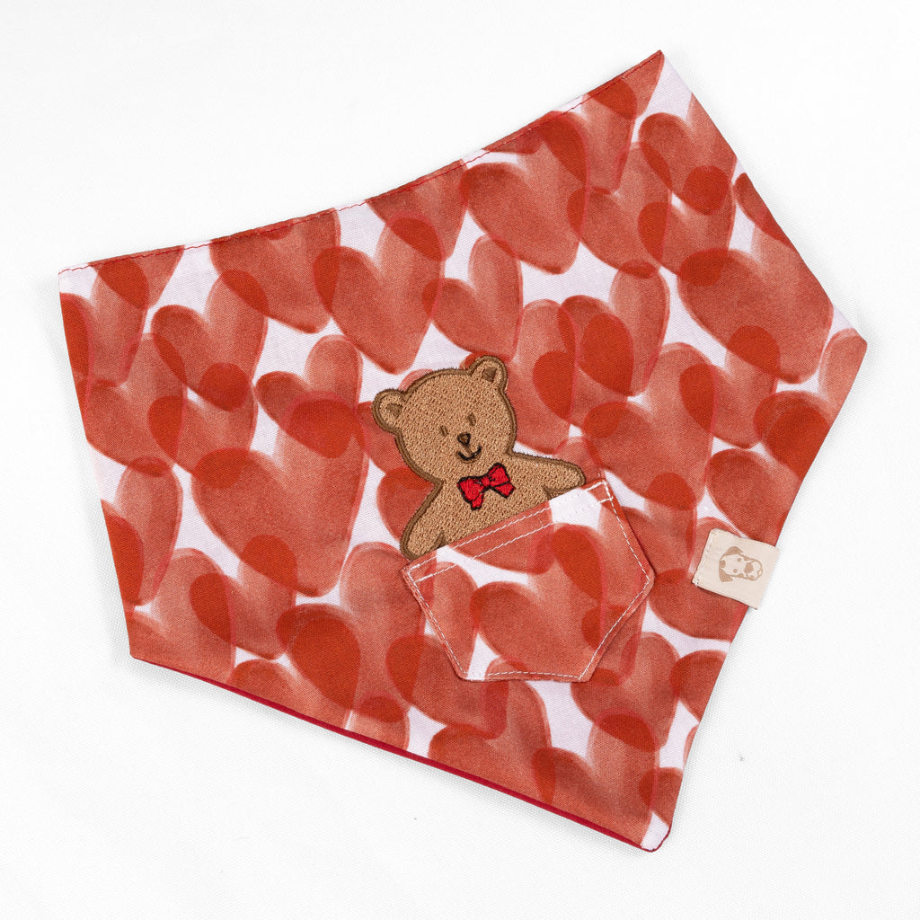 Dog Bandana Love Pocket | Bear