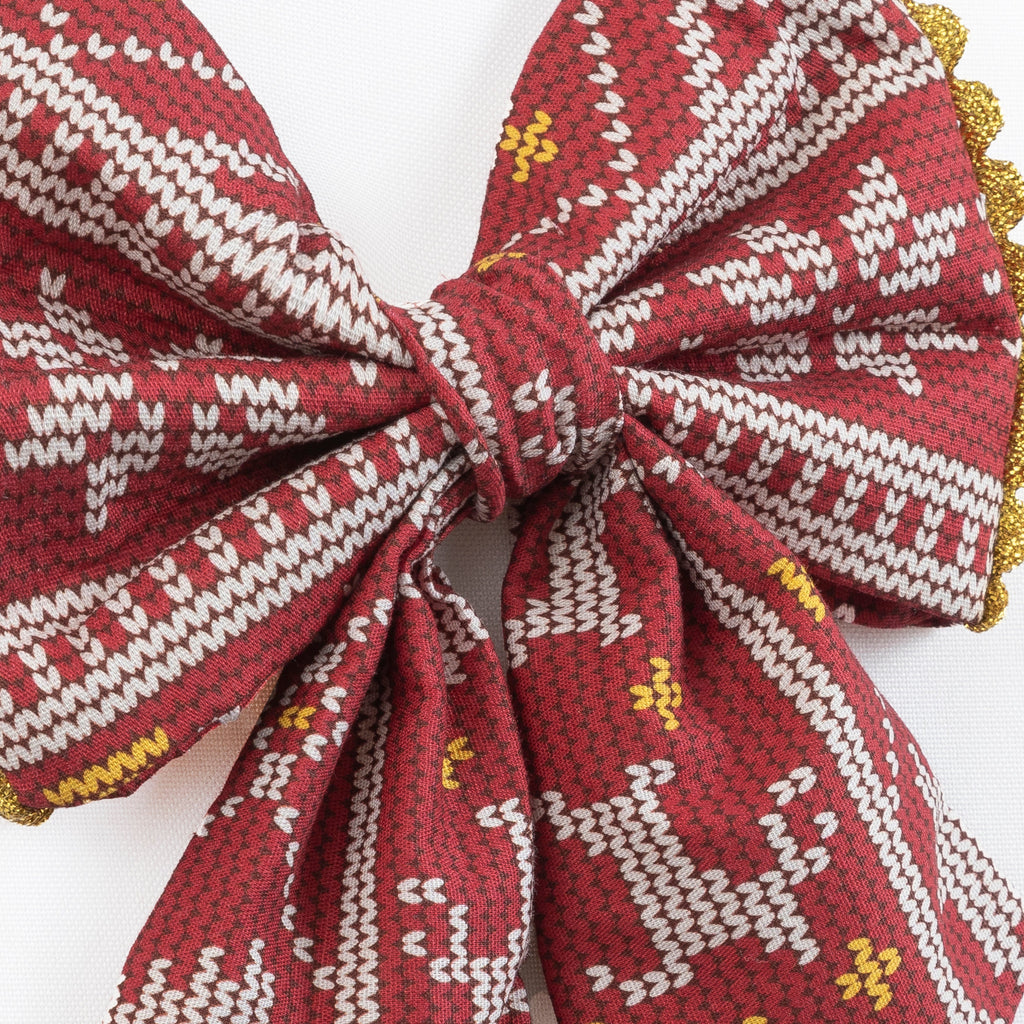 Christmas Dog Bow Holiday Flair |  (Slip on collar)