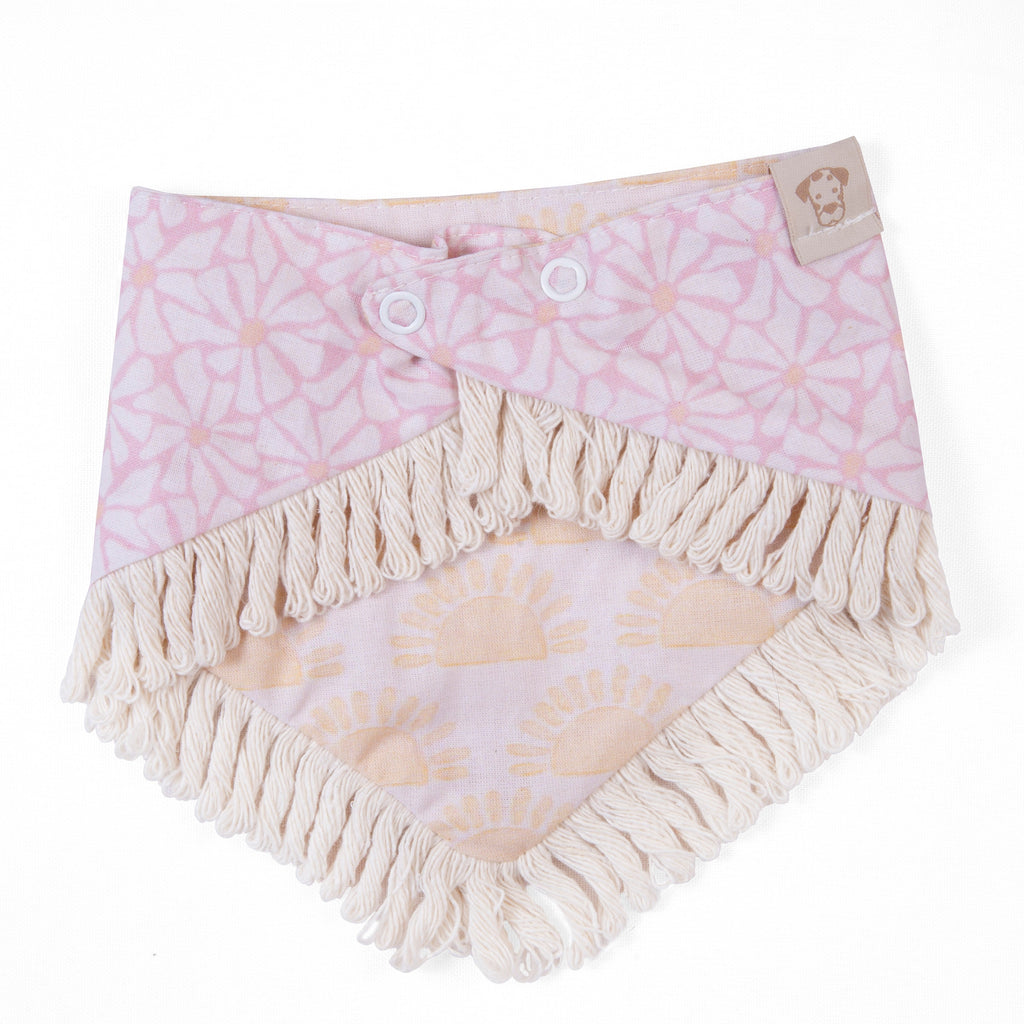Boho Pet Bandana Sun and Flower | Sunny Day Collection - Dog & Cat (Double Sides & Snap on) (Copy)